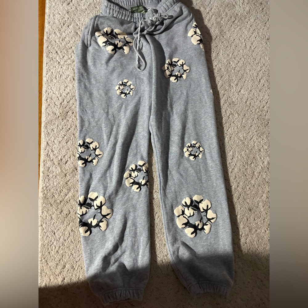 Stylish Gray Floral Kids Joggers